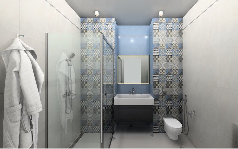 Совмещенный санузел Онда в стиле пэчворк