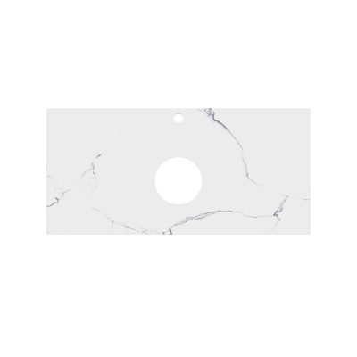 Столешница из керамогранита для накладных раковин, Монте Тиберио 100 см, белый натуральный
