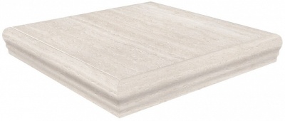 Керамическая ступень 34x34x0,8 левая угловая Пантеон бежевый светлый