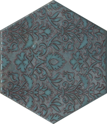 Декор Гроссето синий 20x23,1x0,7