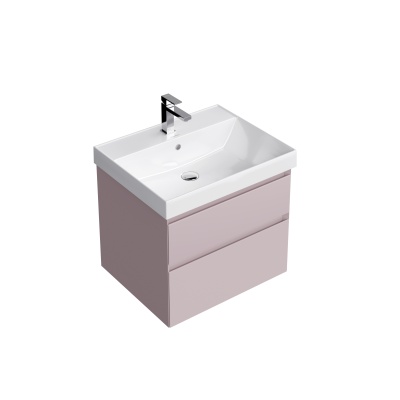 Тумба Cubo/Кубо подвесная с ящиками 60, мальва матовая Тумба Cubo/Кубо подвесная с ящиками 60, мальва матовая