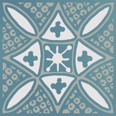 Декор Бахия 2 бирюзовый глянцевый 9,8x9,8x0,7 Декор Бахия 2 бирюзовый глянцевый 9,8x9,8x0,7