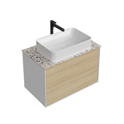 Тумба Plaza Modern/Плаза Модерн подвесная 80, нажимное открывание, 2 ящика, дуб виченца