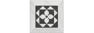 Декор Келуш 3 грань черно-белый 9,8x9,8x0,92