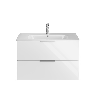 Тумба Piano Forte/Пиано Форте подвесная 85 см, 2 ящика, белый глянцевый