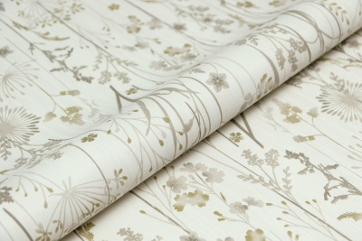 Обои виниловые на флизелиновой основе Платан, мотив, зелёный