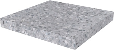 Ступень угловая клееная Терраццо серый 33x33x0,9