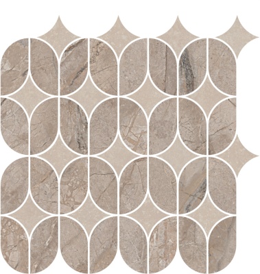 Декор Ифран наборный бежевый светлый глянцевый обрезной 30x32,5x0,9