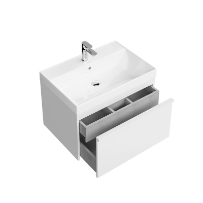 Тумба Modula/Модула подвесная 70 с ящиком 1+1, белая глянцевая Тумба Modula/Модула подвесная 70 с ящиком 1+1, белая глянцевая