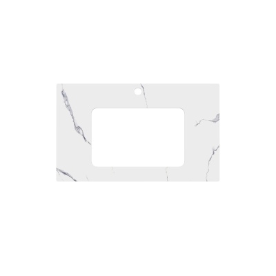 Столешница из керамогранита для раковин, встраиваемых снизу, Монте Тиберио 80 см, белый натуральный