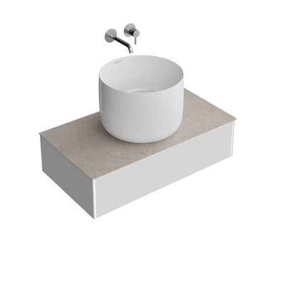 Тумба Magica/Маджика подвесная 90, 1 ящик, утренний серый матовый                      