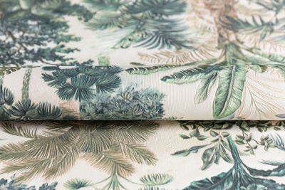 Обои виниловые Оазис мотив, тёмный зелёный