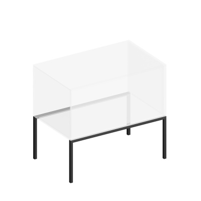 Ножка Atollo/Атолло 80 высокая металлическая, черная матовая