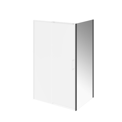 Душевая боковая панель Lindo/Линдо, 90х195, матовый черный Душевая боковая панель Lindo/Линдо, 90х195, матовый черный