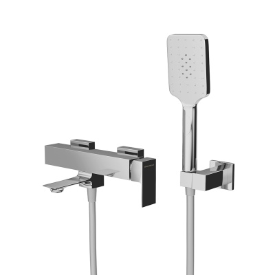 Смеситель FIORETTO для ванны с душевой лейкой, шлангом и держателем, хром