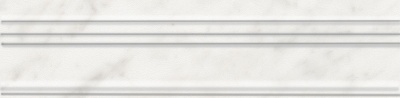 Керамический бордюр 20x5x1,9 Багет Ретиро белый матовый