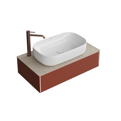 Тумба MAGICA подвесная 90, 1 ящик, венецианский красный матовый Тумба MAGICA подвесная 90, 1 ящик, венецианский красный матовый