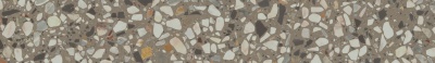 Плинтус Бричиола серый матовый обрезной 60x9,5x0,9