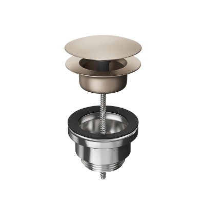 Донный клапан клик-клак для раковины, золотой атласный