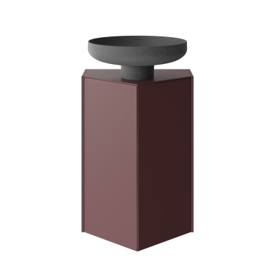 Тумба-модуль CARAVAN под раковину со столешницей без боковин, подвесная 50, push, марокканский гранатовый Тумба-модуль CARAVAN под раковину со столешницей без боковин, подвесная 50, push, марокканский гранатовый