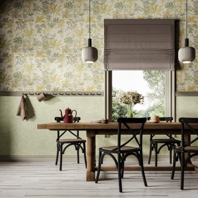 Обои виниловые Оазис мотив, зелёный Обои виниловые Оазис мотив, зелёный