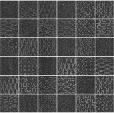 Декор Про Дабл черный мозаичный 30x30x0,9