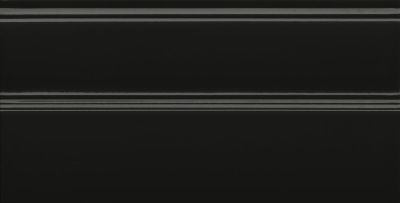 Керамический плинтус 30x15x1,7 Даниэли чёрный глянцевый обрезной