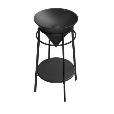 Раковина CONO встраиваемая сверху 44, черная матовая