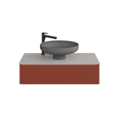 Столешница Magica/Маджика для раковины Safi/Сафи Риккарди 90 см, серая матовая