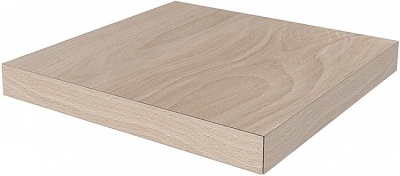 Ступень угловая клееная левая Про Вуд бежевый светлый 33x33x0,9