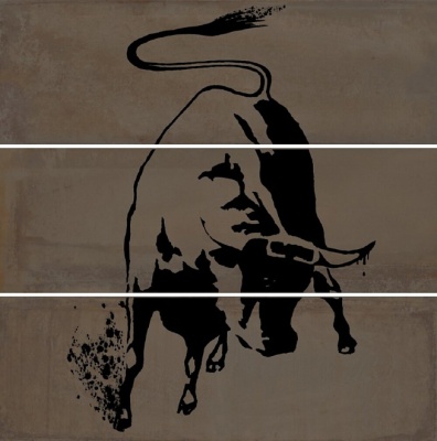 Панно Раваль Бык матовый (из 3 ч. разм. 30х89,5) обрезной 90x90x1,1 Панно Раваль Бык матовый (из 3 ч. разм. 30х89,5) обрезной 90x90x1,1