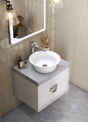 Раковина Canaletto/Каналетто накладная 40, белая глянцевая Раковина Canaletto/Каналетто накладная 40, белая глянцевая