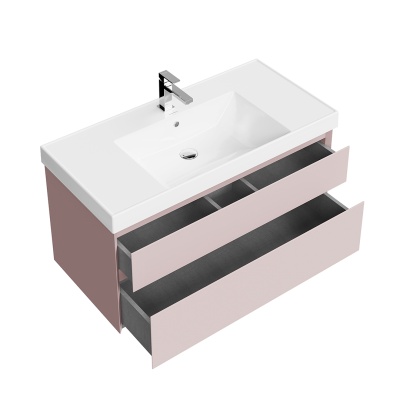 Тумба Cubo/Кубо подвесная с ящиками 100, мальва матовая Тумба Cubo/Кубо подвесная с ящиками 100, мальва матовая