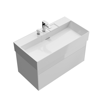 Тумба Logica/Лоджика подвесная 2 ящика 90 см, белоснежный