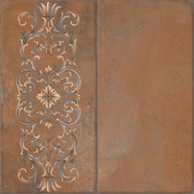 Каменный остров коричневый декорированный 30x30x0,8