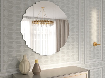 Обои виниловые Геометрия мотив, белый