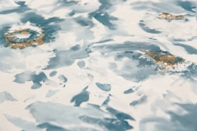 Обои виниловые на флизелиновой основе Легато мотив, голубой