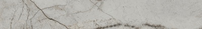 Плинтус Ифран серый светлый матовый обрезной 60x9,5x0,9