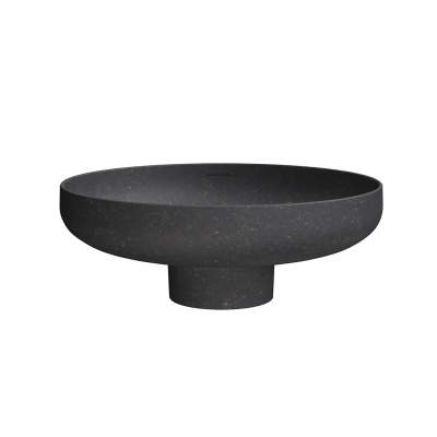 Раковина Safi/Сафи накладная 46 с крепежом и донным клапаном, черный камень Раковина Safi/Сафи накладная 46 с крепежом и донным клапаном, черный камень