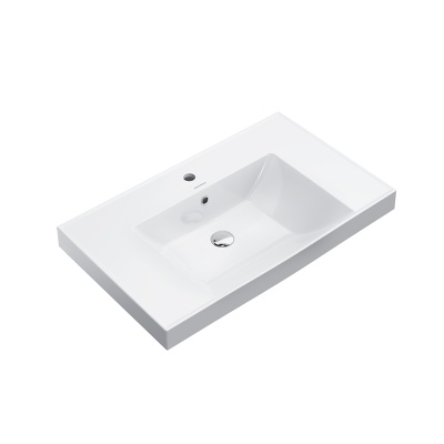 Раковина Cubo/Кубо подвесная\мебельная 80, белая глянцевая