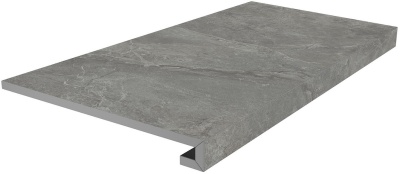 Ступень клеёная Риальто серый тёмный матовый 33x80x0,9