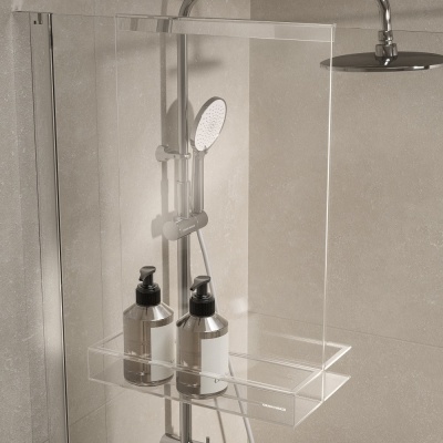 Полка Анголо для душевых ограждений, прозрачная
