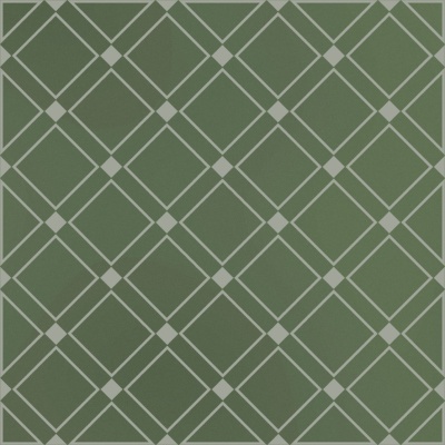 Декор Бахия 1 зелёный глянцевый 9,8x9,8x0,7