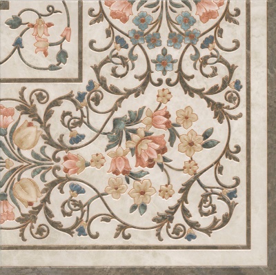 Декор Лирия ковёр угол лаппатированный обрезной 40,2x40,2x0,8