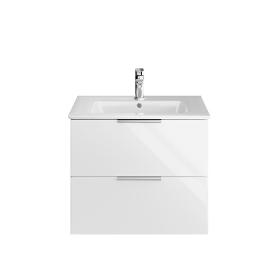 Тумба Piano Forte/Пиано Форте подвесная 65 см, 2 ящика, белый глянцевый