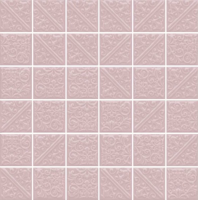 Керамическая плитка мозаичная 30,1x30,1x0,69 Ла-Виллет розовый светлый глянцевый Керамическая плитка мозаичная 30,1x30,1x0,69 Ла-Виллет розовый светлый глянцевый