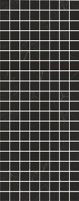 Декор Алькала черный мозаичный глянцевый 20x50x0,8
