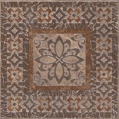 Керамическая вставка 19,6x19,6x0,8 Бромли коричневый