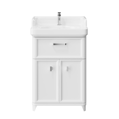 Тумба Pompei/Помпеи напольная с ящиком и дверцами 60, белая глянцевая