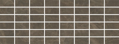 Декор Лирия коричневый мозаичный глянцевый 15x40x0,69